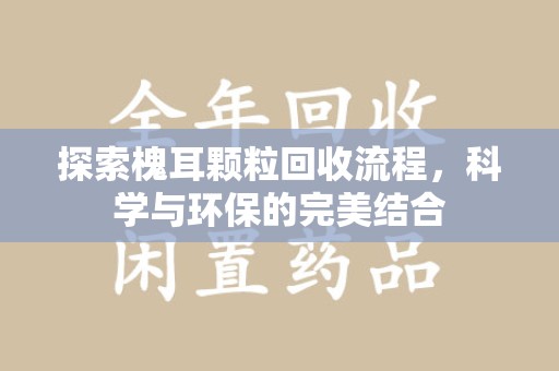 泉州探索槐耳颗粒回收流程，科学与环保的完美结合